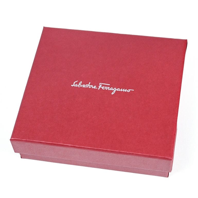 【スペシャルラッピング付き】フェラガモ Salvatore Ferragamo サルヴァトーレフェラガモ 二つ折り財布 メンズ ブラック×レッド 685986 66A065 007 箔押し名入れ可有料 【スペシャルラッピング660円(別売り)】