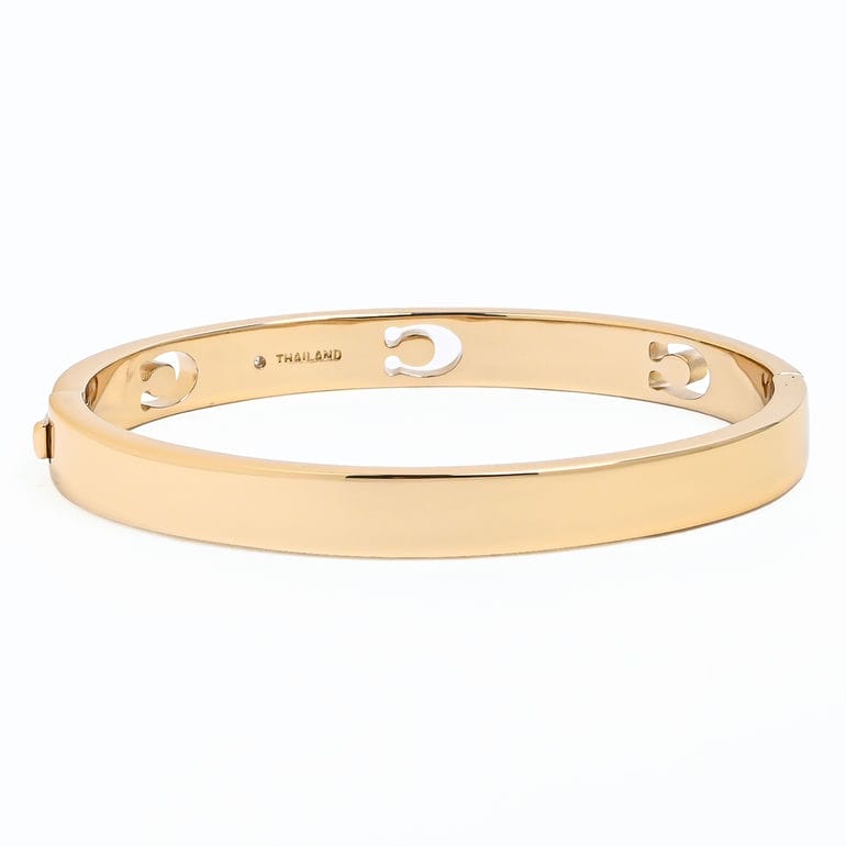 コーチ COACH バングル ブレスレット Cロゴ クリスタル レディース クリア ゴールド 440616GLD710 ジュエリー アクセサリー<br>【スペシャルラッピング660円(別売り)】