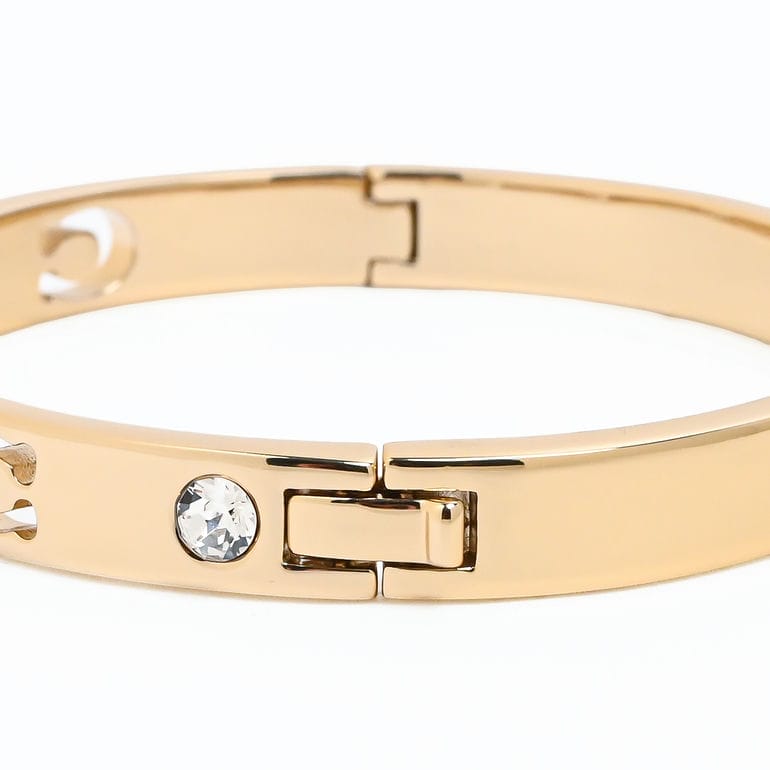 コーチ COACH バングル ブレスレット Cロゴ クリスタル レディース クリア ゴールド 440616GLD710 ジュエリー アクセサリー<br>【スペシャルラッピング660円(別売り)】