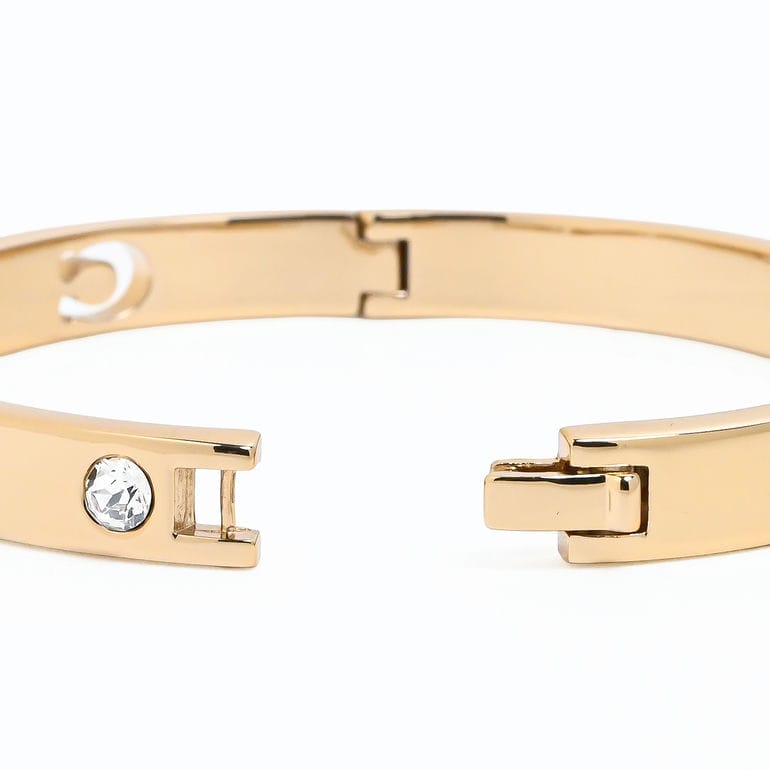 コーチ COACH バングル ブレスレット Cロゴ クリスタル レディース クリア ゴールド 440616GLD710 ジュエリー アクセサリー<br>【スペシャルラッピング660円(別売り)】