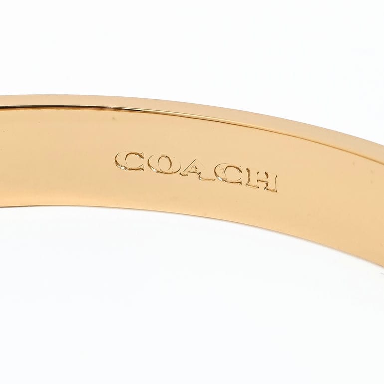 コーチ COACH バングル ブレスレット Cロゴ クリスタル レディース クリア ゴールド 440616GLD710 ジュエリー アクセサリー<br>【スペシャルラッピング660円(別売り)】