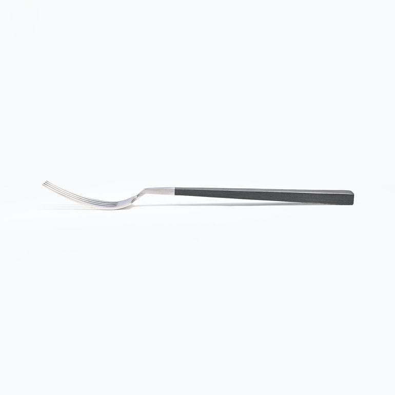 【名入れ可有料】クチポール Cutipol クーべ KUBE デザートフォーク 18.5cm ハンドメイド カトラリー シルバー ブラック KU07 食卓 洋食器
