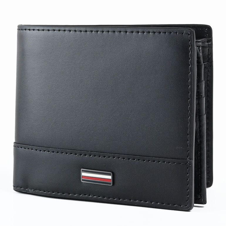 【名入れ可有料】高品質ヨーロッパ輸入モデル トミーヒルフィガー TOMMY HILFIGER 二つ折り財布 小銭入れ付 フラップタイプ CORP CC FLAP AND COIN ブラック AM0AM13246 BDS BLACK ウォレット 折財布【スペシャルラッピング660円(別売り)】