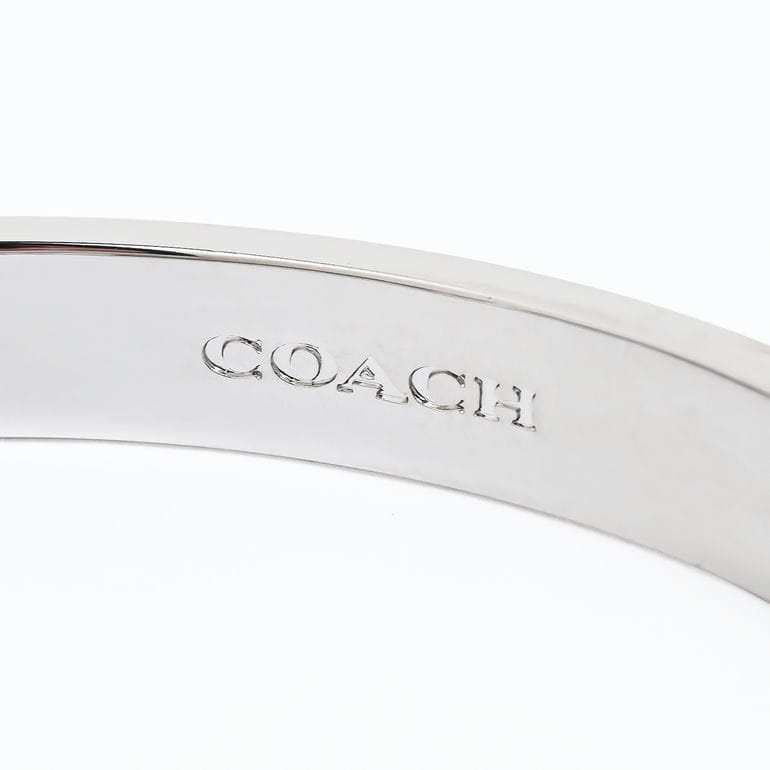 コーチ COACH バングル ブレスレット Cロゴ クリスタル レディース クリア シルバー 440616RHO030 ジュエリー アクセサリー<br>【スペシャルラッピング660円(別売り)】