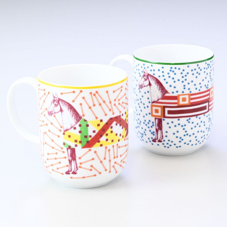 エルメス HERMES イポモビル HIPPOMOBILE マグカップ ペア 380ml 