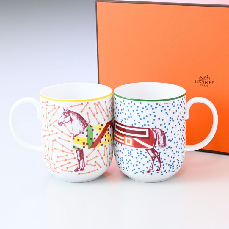 エルメス HERMES イポモビル HIPPOMOBILE マグカップ ペア 380ml