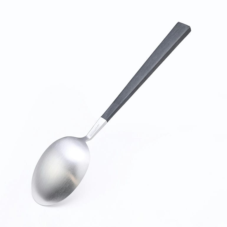 【名入れ可有料】クチポール Cutipol クーべ KUBE デザートスプーン 18.5cm ハンドメイド カトラリー シルバー ブラック KU08 食卓 洋食器