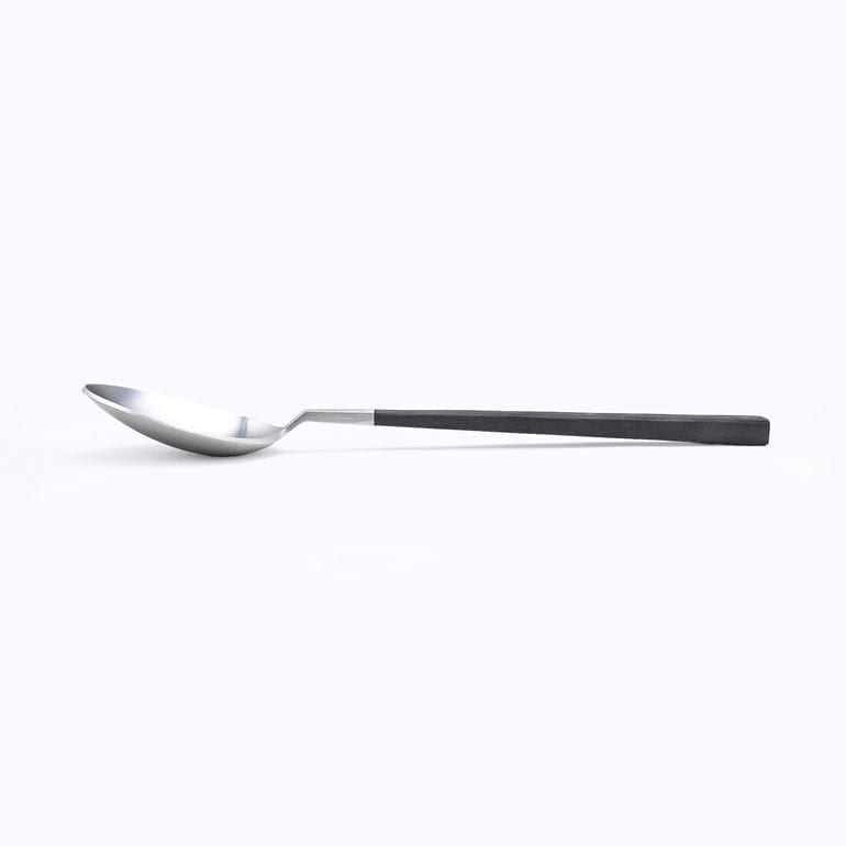 【名入れ可有料】クチポール Cutipol クーべ KUBE デザートスプーン 18.5cm ハンドメイド カトラリー シルバー ブラック KU08 食卓 洋食器