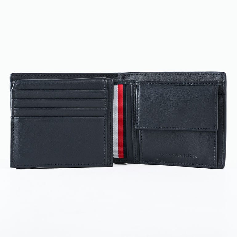 【名入れ可有料】高品質ヨーロッパ輸入モデル トミーヒルフィガー TOMMY HILFIGER 二つ折り財布 小銭入れ付 フラップタイプ CORP CC FLAP AND COIN スペースブルー AM0AM13246 DW6 SPACE BLUE ウォレット 折財布【スペシャルラッピング660円(別売り)】