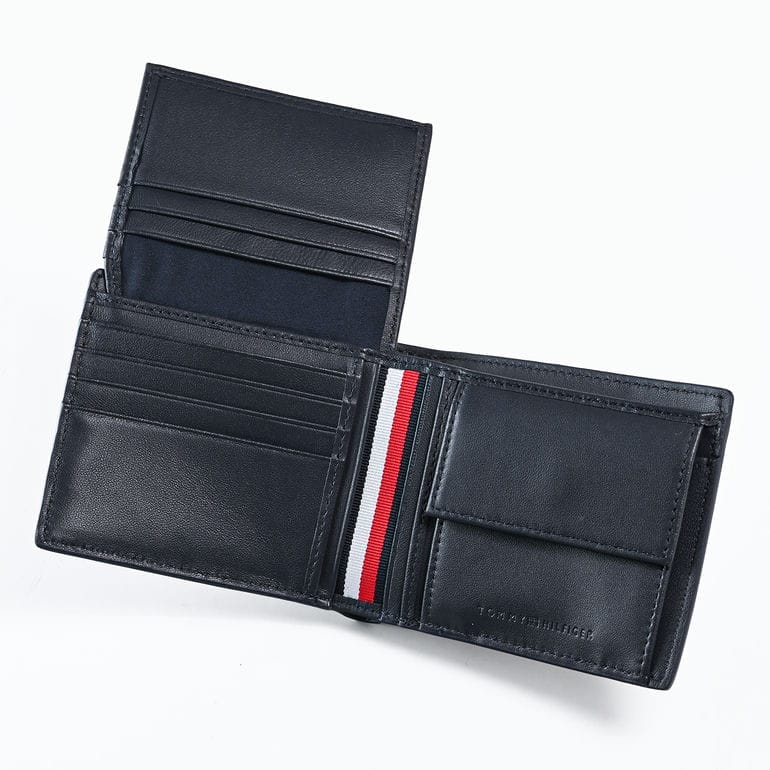【名入れ可有料】高品質ヨーロッパ輸入モデル トミーヒルフィガー TOMMY HILFIGER 二つ折り財布 小銭入れ付 フラップタイプ CORP CC FLAP AND COIN スペースブルー AM0AM13246 DW6 SPACE BLUE ウォレット 折財布【スペシャルラッピング660円(別売り)】