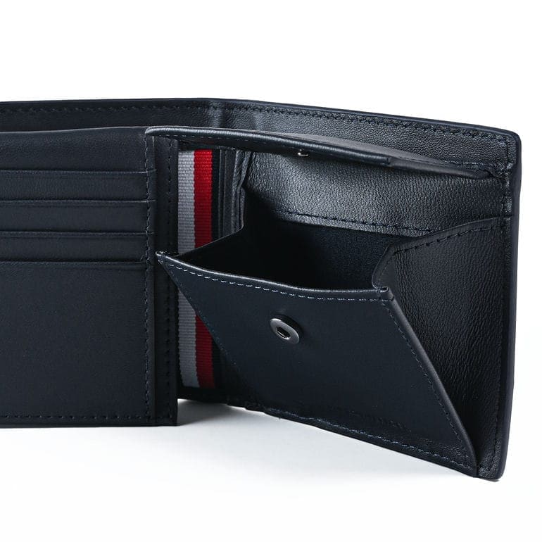 【名入れ可有料】高品質ヨーロッパ輸入モデル トミーヒルフィガー TOMMY HILFIGER 二つ折り財布 小銭入れ付 フラップタイプ CORP CC FLAP AND COIN スペースブルー AM0AM13246 DW6 SPACE BLUE ウォレット 折財布【スペシャルラッピング660円(別売り)】