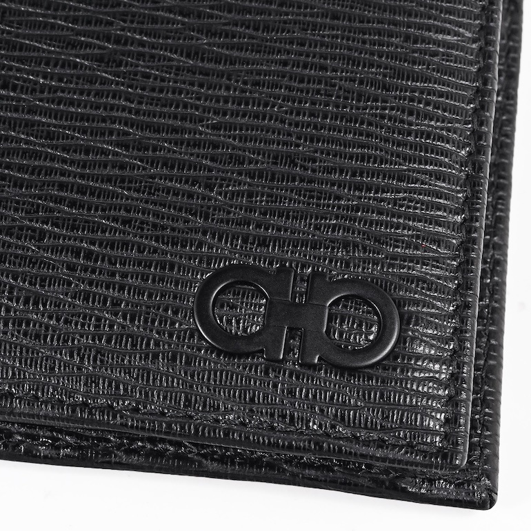 【極上美品】6 Ferragamo サルバトーレフェラガモ 2つ折り長財布 FERRAGAMO フェラガモ 長財布 二つ折り小銭入れ付き メンズ