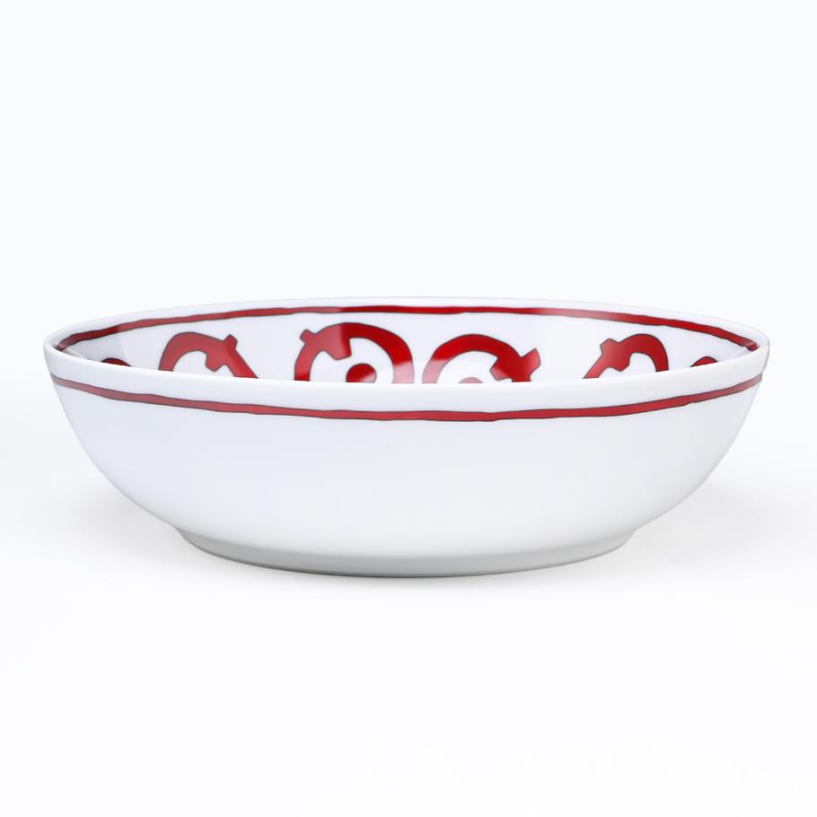 エルメス HERMES シリアルプレート 17cm ペア ガダルキヴィール レッド