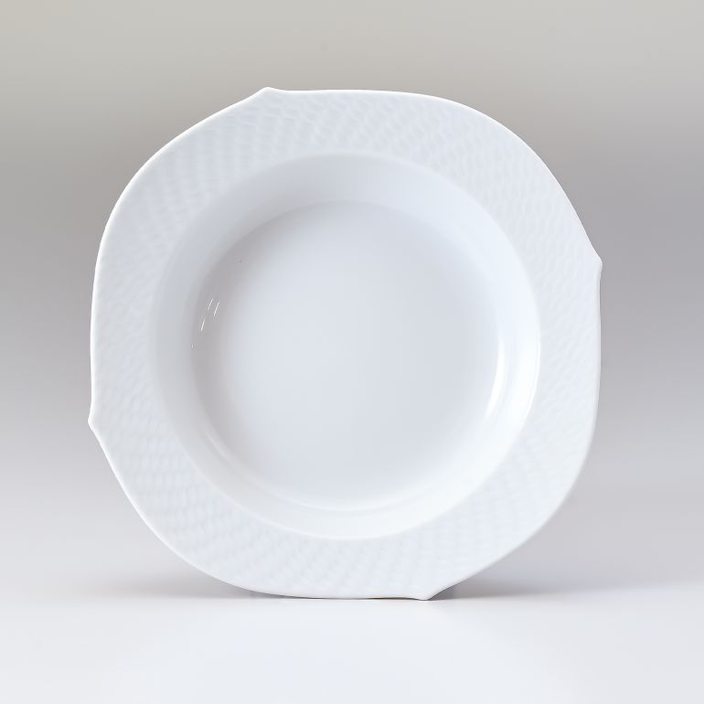 マイセン 波の戯れホワイト スーププレート 23cm Meissen 000001-29488