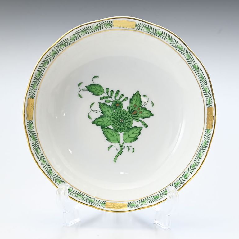 ヘレンド フルーツボウル アポニーグリーン 洋食器 手描き 13.5cm 704100 AV 【00704100-AV】【スペシャルラッピング660円(別売り)】