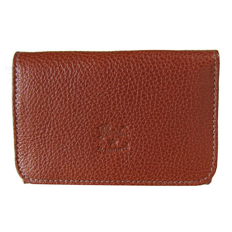 イルビゾンテ IL BISONTE カードケース 名刺入れ COGNAC コニャック あか茶 C0470 P 214 カウハイドレザー【スペシャルラッピング660円(別売り)】