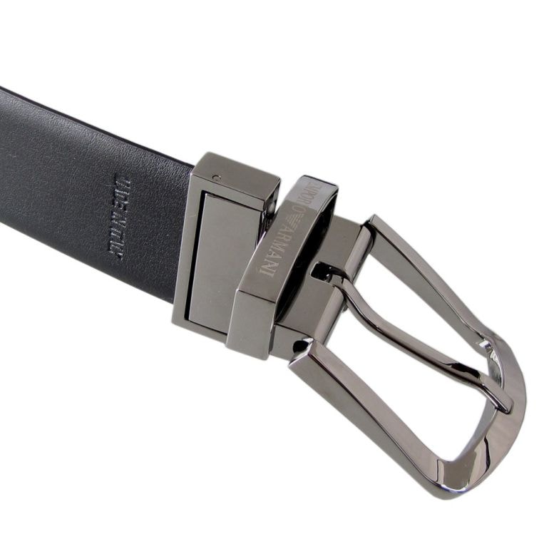 エンポリオ アルマーニ EMPORIO ARMANI ベルト メンズ ブラック 幅3.5cm ストリンガシステム対応 リバーシブル Y4S074 YKL2J 88001【スペシャルラッピング660円(別売り)】