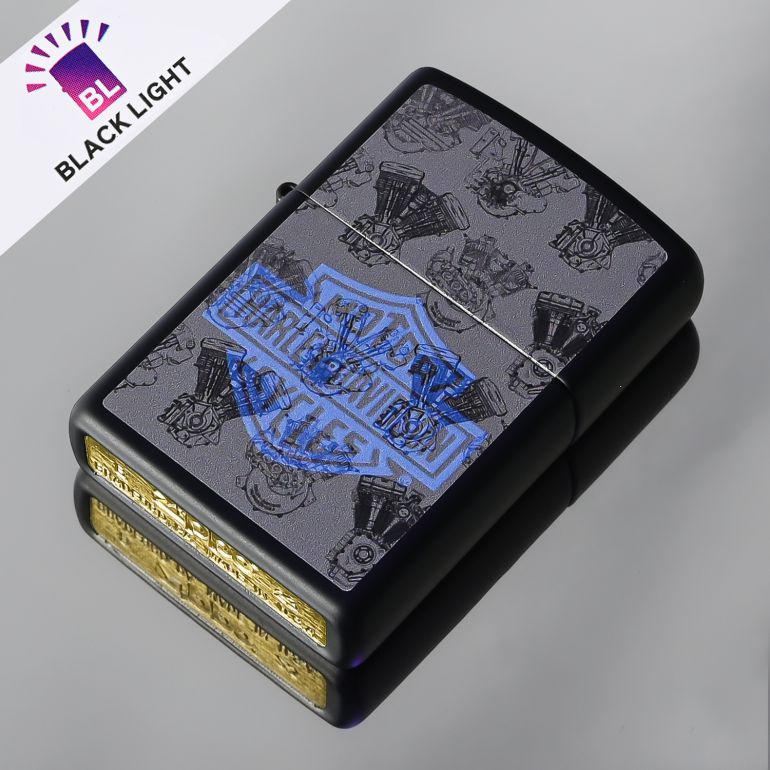 ZIPPO ジッポー ライター ジッポ ハーレーダビッドソン エンジン マットブラック 48600 喫煙具 煙草 たばこ 名入れ可有料<br>ネコポス限定