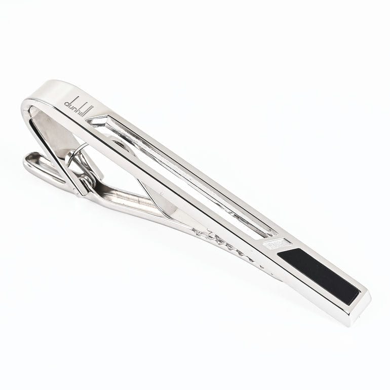 dunhill ダンヒル　ネクタイピン　ラウンドヘッド　オニキス　シルバー dunhill ダンヒル ネクタイピン ラウンドヘッド オニキス シルバー