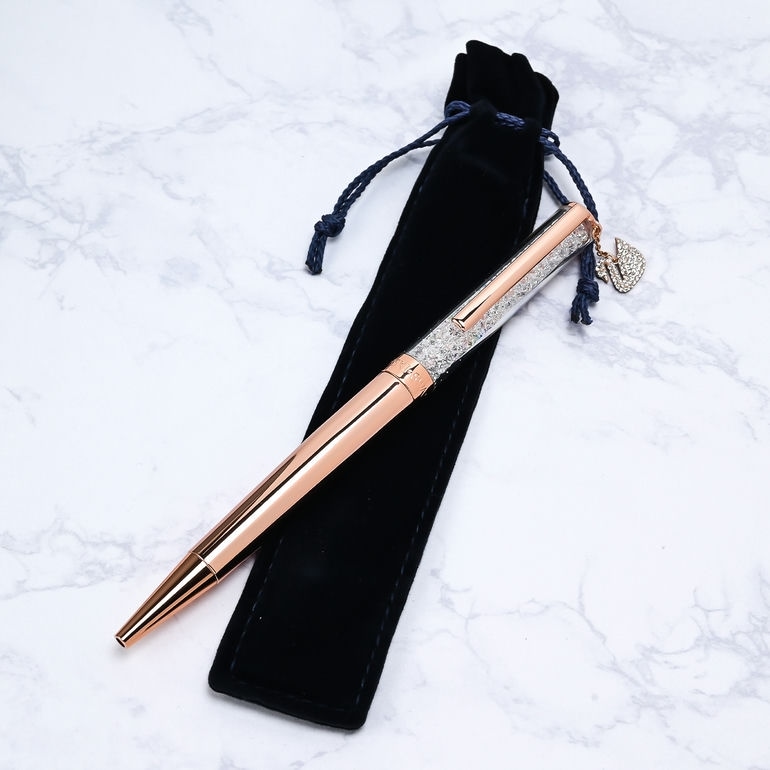 クリスタルオブジェ、スワロフスキー猫、名刺入れ、ボールペン２点 クリスタルオブジェ、スワロフスキー猫、名刺入れ、ボールペン2点