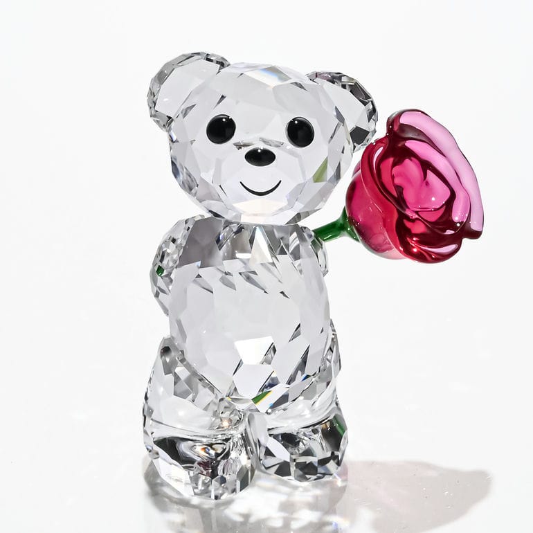 スワロフスキー クリスタルフィギュア Krisベア A Rose with Love