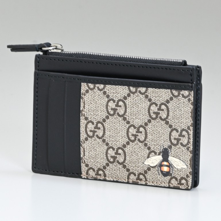 グッチ GUCCI 財布 フラグメントケース コインケース カードケース スマートウォレット ミニ財布 ミニウォレット ビー 蜂 ブラウン 597555 K5T1N 8666 【スペシャルラッピング660円(別売り)】