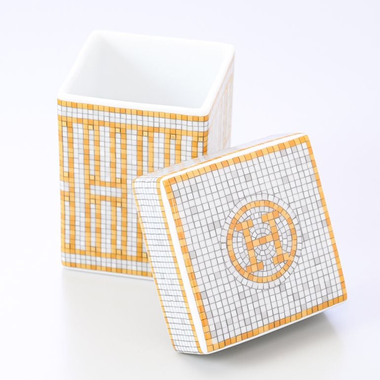 エルメス HERMES モザイク ヴァンキャトル スモール ティー キャディー