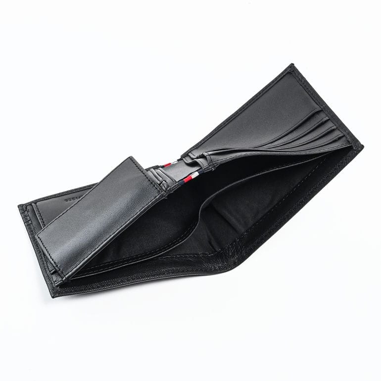 【名入れ可有料】高品質ヨーロッパ輸入モデル トミーヒルフィガー TOMMY HILFIGER 二つ折り財布 小銭入れ付 BUSINESS CC AND COIN ブラック AM0AM13259 BDS BLACK ウォレット 折財布【スペシャルラッピング660円(別売り)】