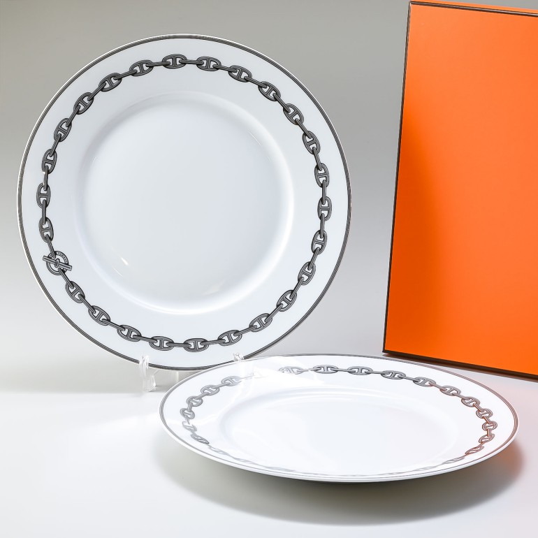 【未使用】HERMES シェーヌダンクル プラチナ プレート 27cm 未使用品 HERMES エルメス シェーヌダンクル プレート 27cm