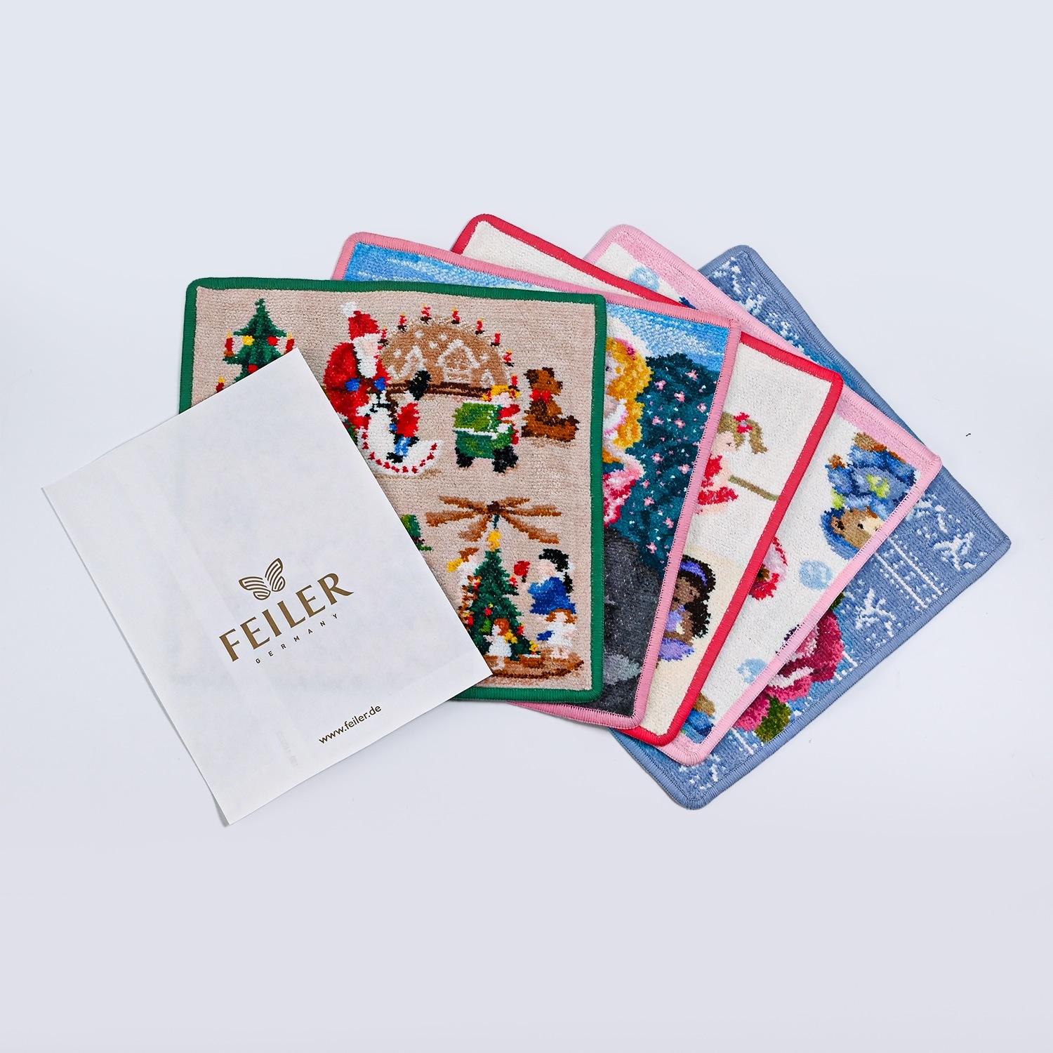 FEILER ベットサイドバスケット　タオルハンカチ　2点セット feiler（フェイラー） ハンカチ ハンドタオル BASKET バスケット 2色