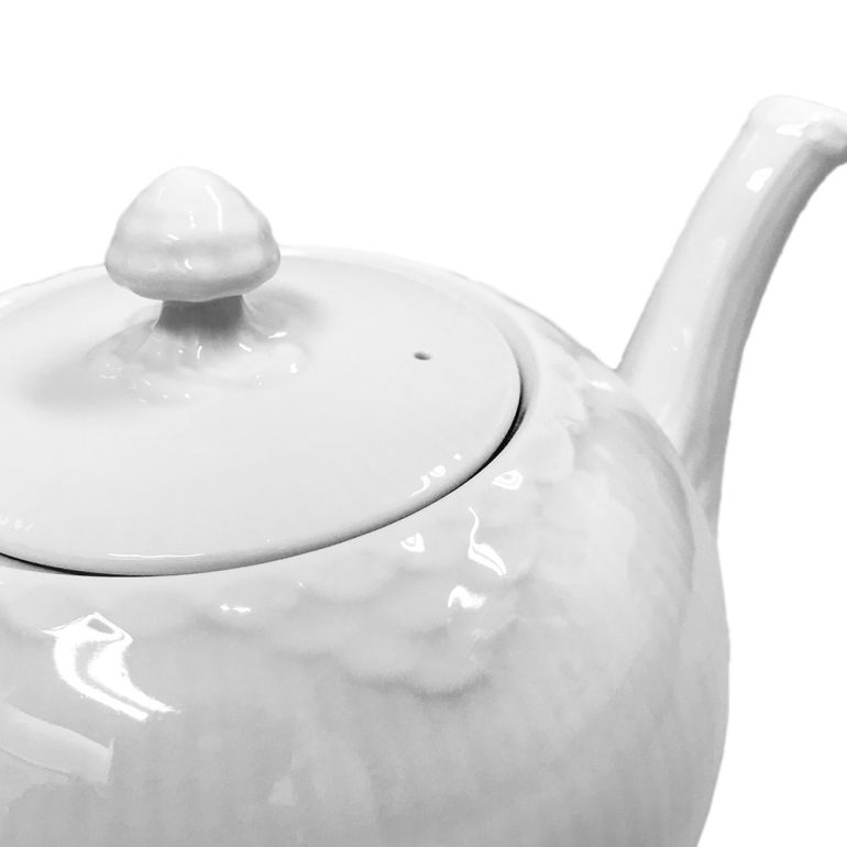 ロイヤルコペンハーゲン ホワイトフルーテッド ハーフレース ティーポット 1000ml 1128141 1017279 北欧食器 洋食器 【スペシャルラッピング660円(別売り)】