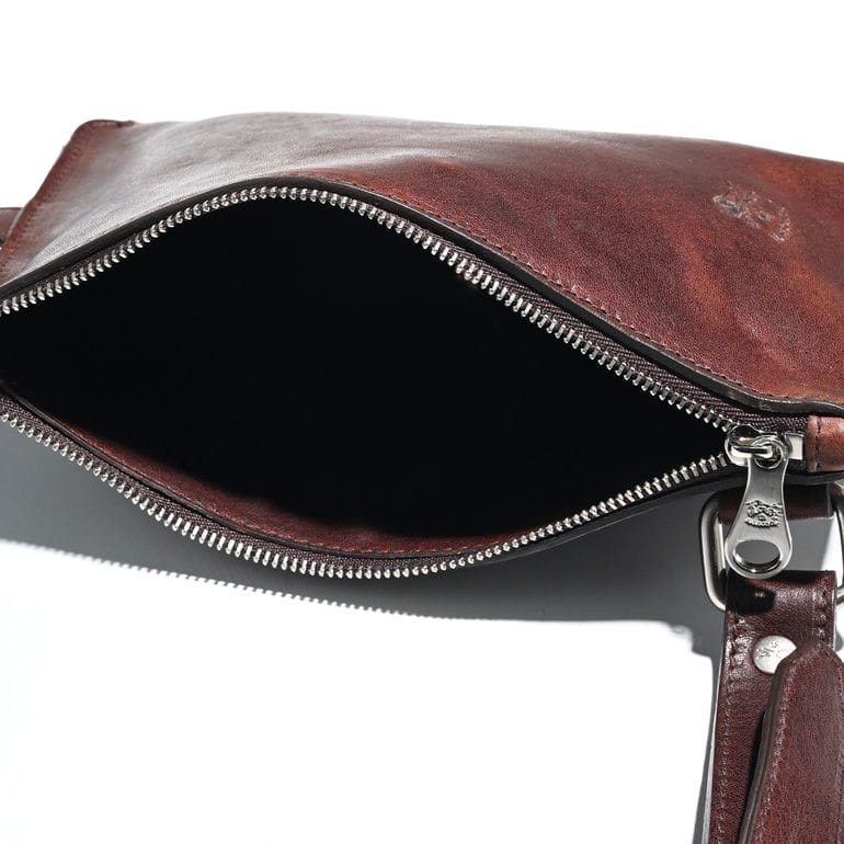 イルビゾンテ IL BISONTE ショルダーバッグ ベルトバッグ ボディバッグ ヴィンテージレザー Duccio ドゥッチョ ダークブラウン メンズ BBB064PO0001BW547N