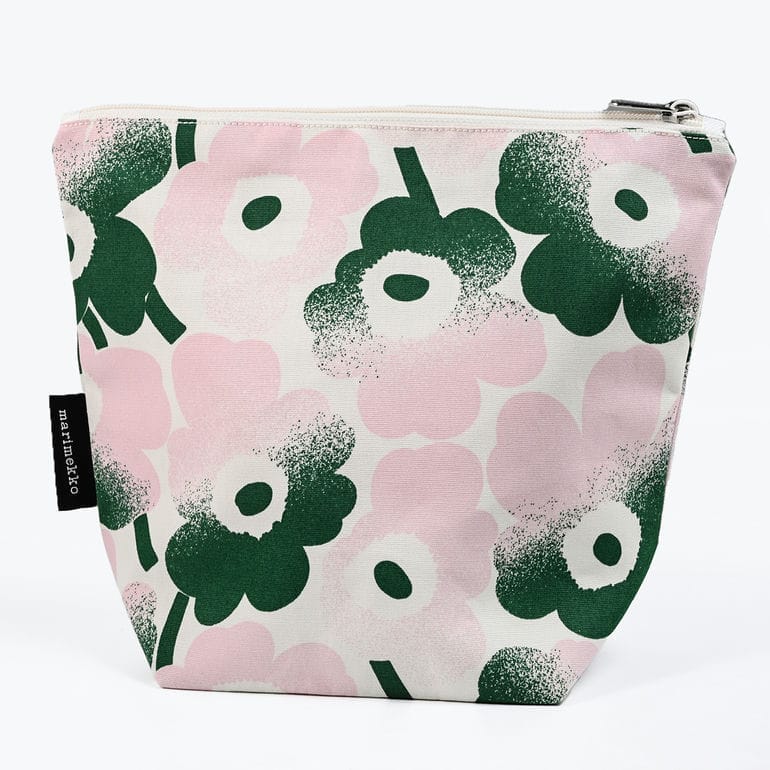 【刺しゅう名入れ可有料】マリメッコ marimekko ポーチ 小物入れ コスメティックポーチ 化粧ポーチ 旅行ポーチ Haivahdys Kaje ミニ ウニッコ グリーン ピンク 73995 073995 136 北欧雑貨 北欧デザイン ネコポス限定 送料無料