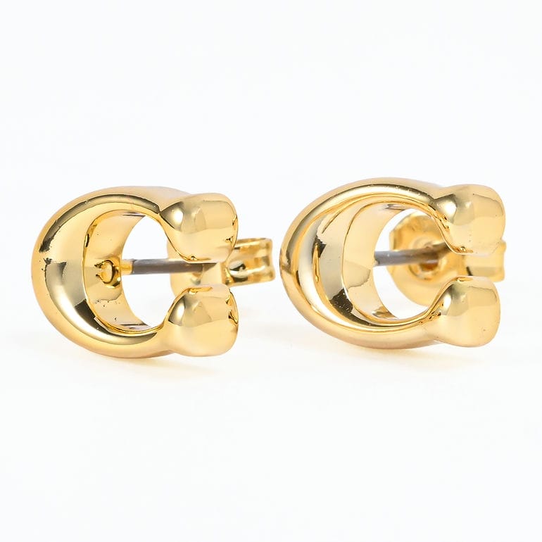 コーチ COACH ピアス スタッドピアス シグネチャー Cロゴ レディース ゴールド 369816GLD710 ジュエリー アクセサリー<br>【スペシャルラッピング660円(別売り)】