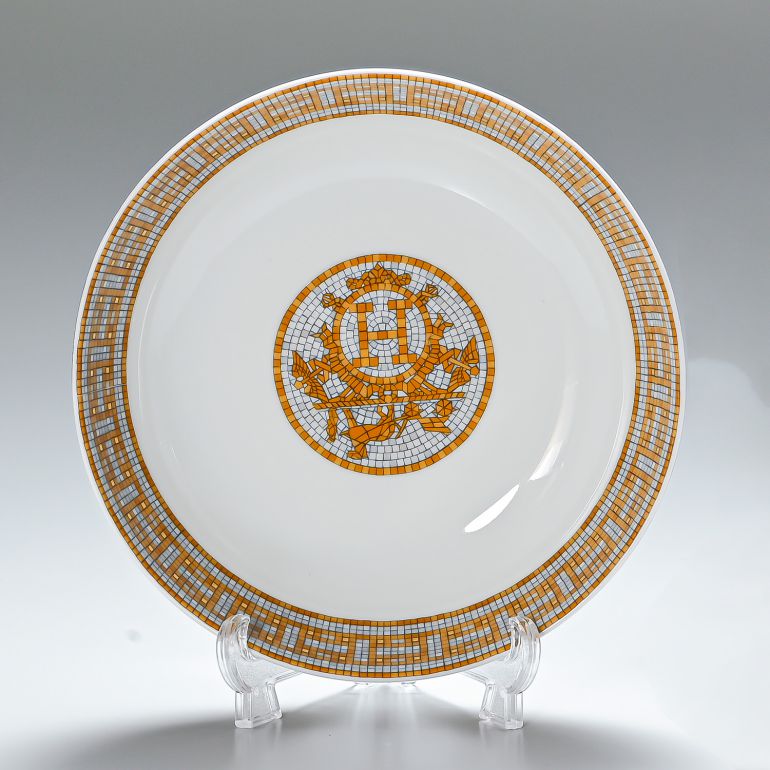 新品未使用 エルメス モザイク ヴァンキャトル ゴールド パンチボウル 洋食器 エルメス HERMES モザイク ヴァンキャトル ゴールド 17cm シリアル