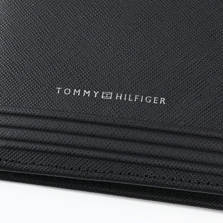 【名入れ可有料】高品質ヨーロッパ輸入モデル トミーヒルフィガー TOMMY HILFIGER 二つ折り財布 小銭入れ付 フラップタイプ BUSINESS CC FLAP AND COIN ブラック AM0AM13260 BDS BLACK ウォレット 折財布【スペシャルラッピング660円(別売り)】
