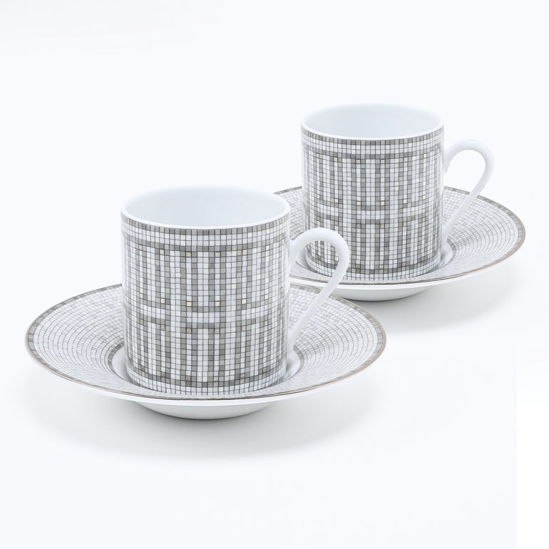 エルメス HERMES モザイク ヴァンキャトル プラチナ 35017P2 コーヒー 