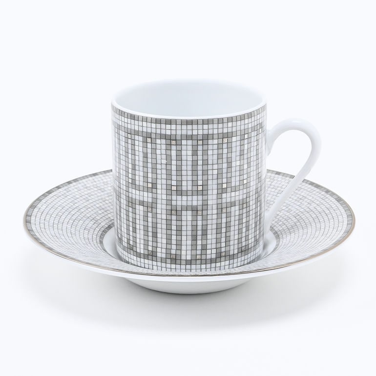 【極美品 送料込み】エルメス ヴァンキャトル モザイク ソーサー 小皿 トレイ HERMES エルメス モザイクヴァンキャトル コーヒーカップ＆ソーサー