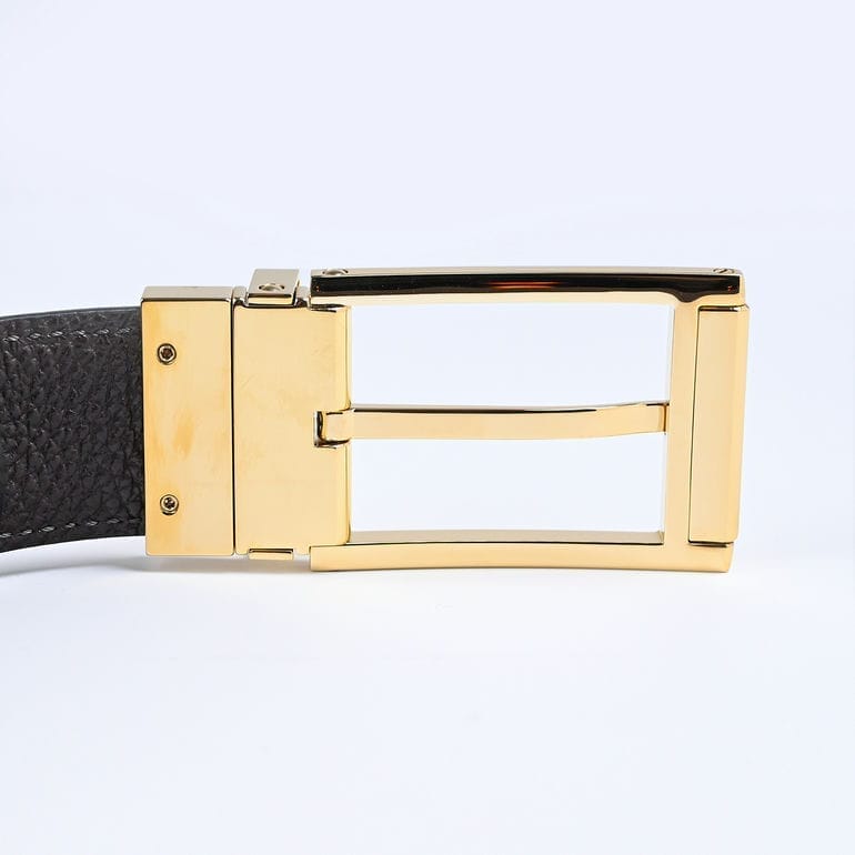 ダンヒル dunhill ベルト 30mm 105サイズ リバーシブル レクタンギュラー ローラーバックル スムースレザー メンズ ブラック×ダークブラウン 23F4T41SG001 105 名入れ可有料<br>【スペシャルラッピング660円(別売り)】