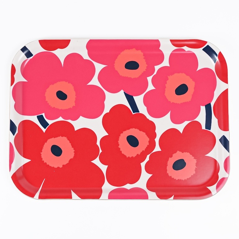 マリメッコ marimekko トレイ お盆 MINI UNIKKO ミニウニッコ ホワイト