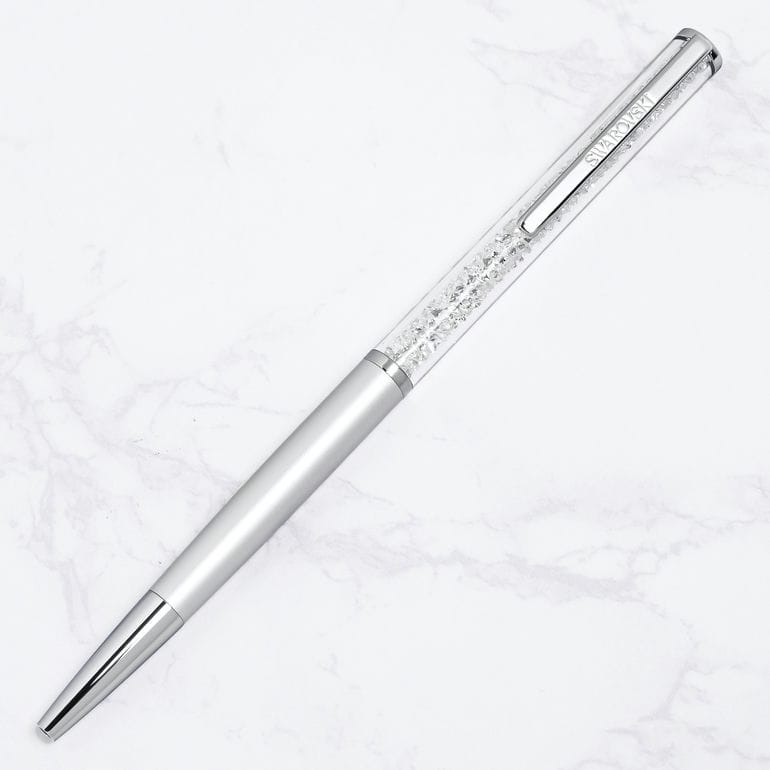 【名入れ可有料】スワロフスキー SWAROVSKI ボールペン スリムタイプ Crystalline Silk クリスタルライン シルク グレー 5709613 筆記具 高級