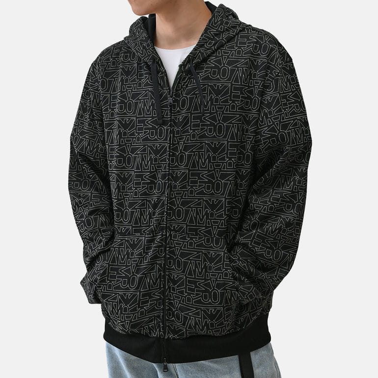 エンポリオ アルマーニ ジップパーカー フーディー スウェット 全3サイズ メンズ ブランドロゴ 裏毛 ブラック EM000653 AF10791 FC112 MADE IN ITALY EMPORIO ARMANI 父の日