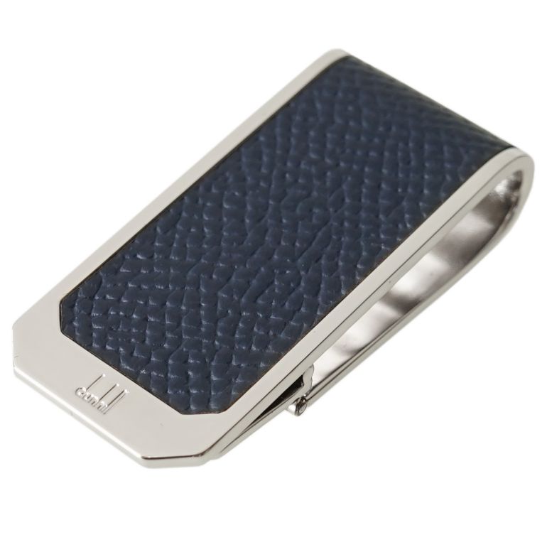 ダンヒル dunhill マネークリップ メンズ カドガン ファセット ネイビー シルバー 20FYS2679410TU<br>【スペシャルラッピング660円(別売り)】
