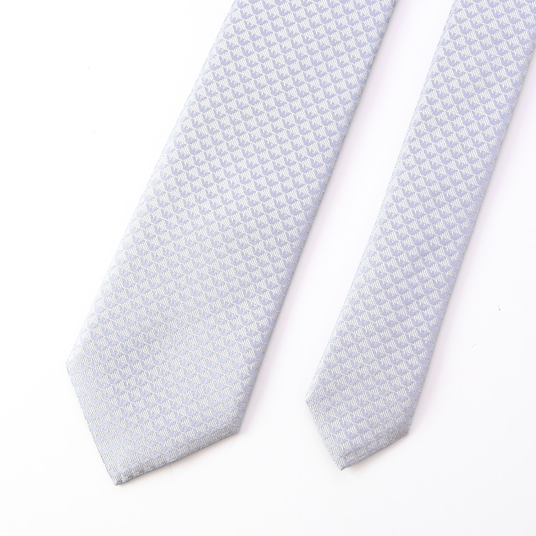 エンポリオ アルマーニ EMPORIO ARMANI ネクタイ メンズ シルバー 大剣幅7.5cm シルク100% イーグル 340075 CC113 00017 MADE IN ITALY 名入れ刺しゅう可有料