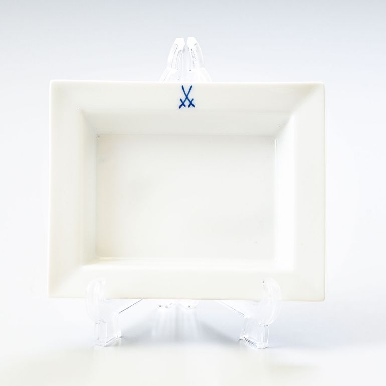 【名入れ可有料】マイセン 剣マーク コレクション 双剣 スクエアディッシュ プレート 12×10cm ヴィッド ポッシュ Meissen 825001-53268-1(XVE003-XV254-1) 洋食器 【ドイツ本国の紙袋別売り】【スペシャルラッピング660円(別売り)】