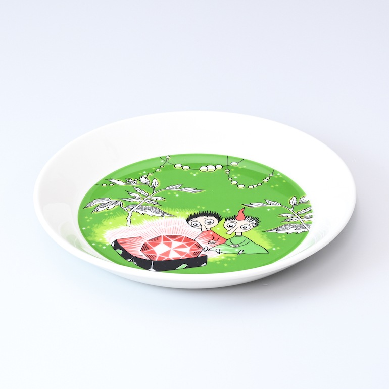 アラビア プレート 絵皿 19.5cm ムーミンコレクション トフスランとビフスラン Thingumy and Bob green 1025549 北欧食器 洋食器 名入れ可有料【スペシャルラッピング660円(別売り)】