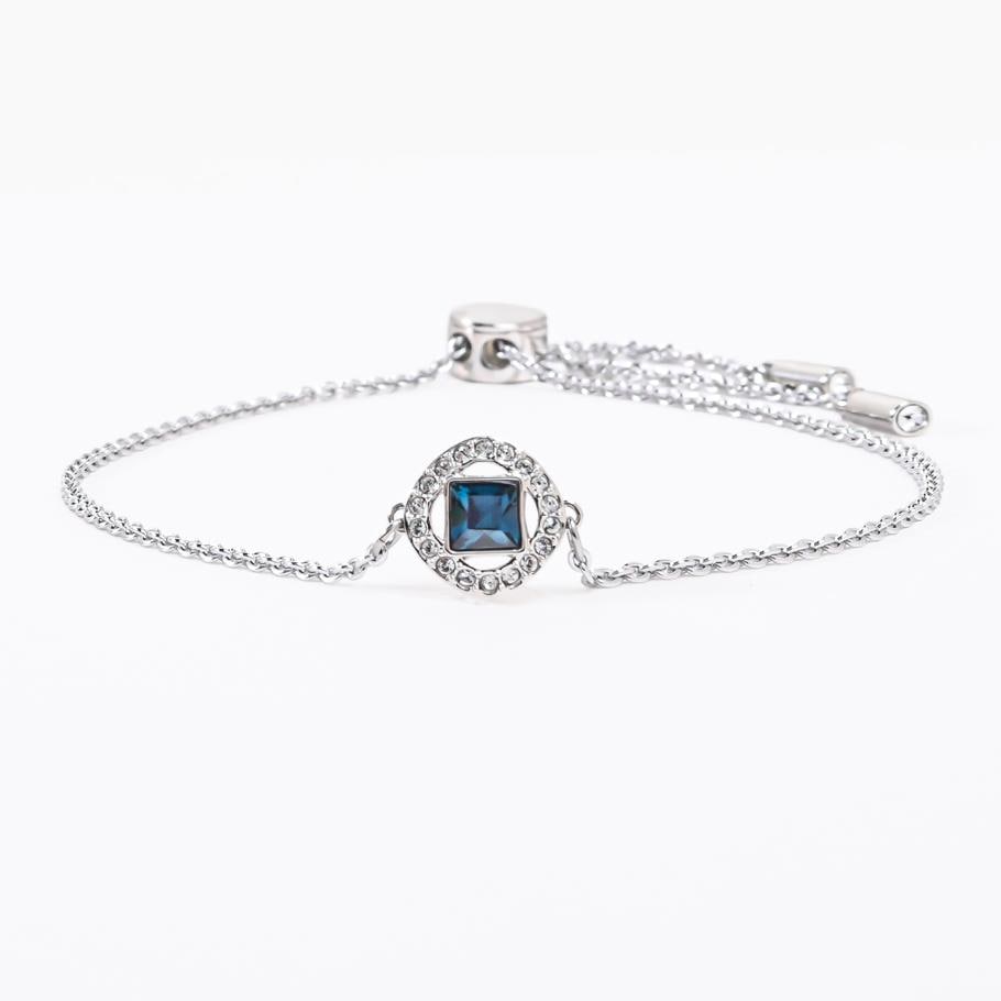 スワロフスキー SWAROVSKI ブレスレット レディース Angelic スクエアカット ブルー シルバー 5662141【スペシャルラッピング660円(別売り)】