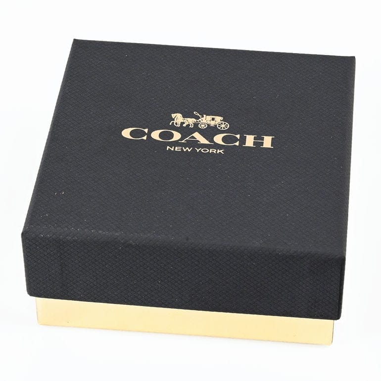 コーチ COACH ピアス フープ型スタッドピアス シグネチャー Cロゴ エナメル レディース ブラック ゴールド 448375GLD001 ジュエリー アクセサリー<br>【スペシャルラッピング660円(別売り)】