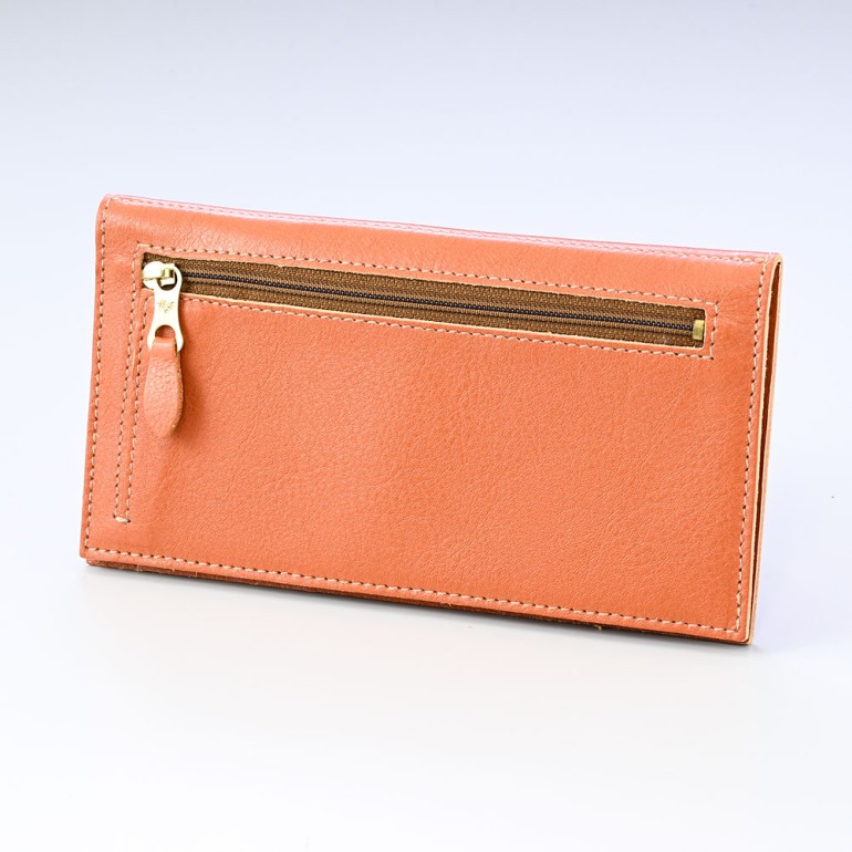 【kid！】イルビゾンテ フラップ長財布 ヤキヌメ ILBISONTE 茶 kid様専用！】イルビゾンテ フラップ長財布 ヤキヌメ ILBISONTE