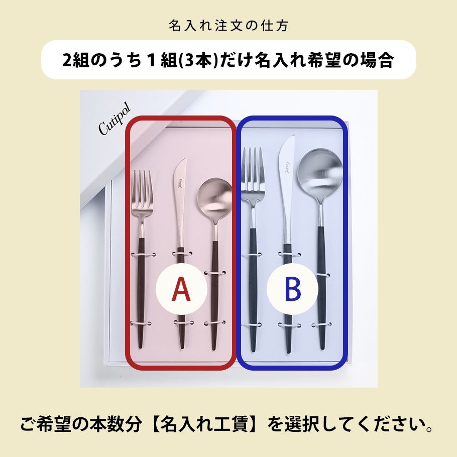 クチポール Cutipol GOA ゴア ブラック 6点セット ディナーデザート ナイフ フォーク スプーン 洋食器【名入れ対応】【スペシャルラッピング660円(別売り)】